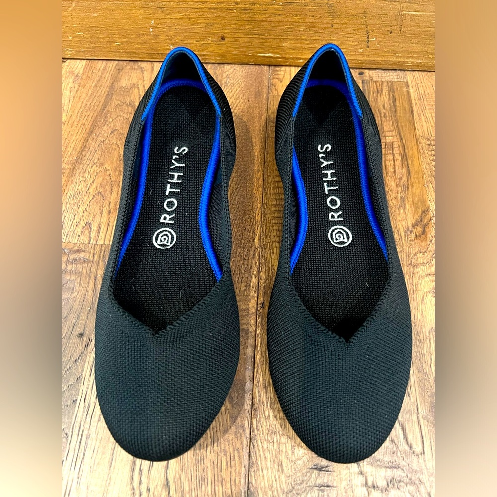 Rothy’s The Flat Black Solid Round Toe Size 8